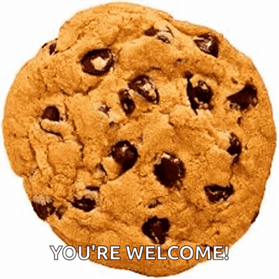 Chocolate Chip Cookie You're Welcome GIF