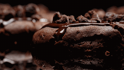 Chocolate Cookie With Chocolate Sauce GIF