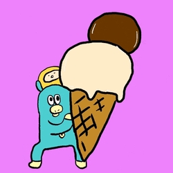 Chocolate Ice Cream Melting GIF