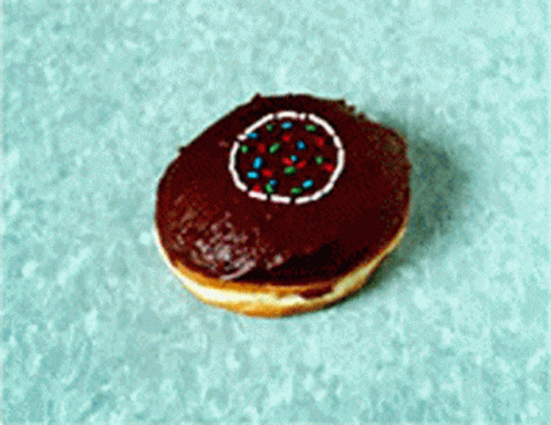 Chocolate Sprinkles Donut Looks Like Cell GIF