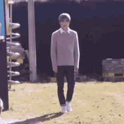 Choi Soobin Standing Straight Small Step GIF