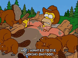 Choking Food Homer Meme GIF