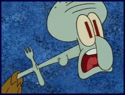 Choking On Fork Squidward GIF
