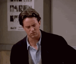 Choking Shock Chandler Friends GIF