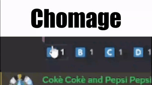 Chomage On White Background Next To Game Screenshot GIF