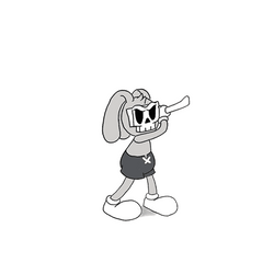 Chop On Black And White Animation GIF