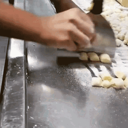 Chop The Dough On The Tray GIF