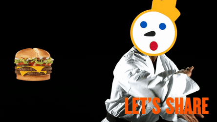 Chopping Burger Karate Chop Martial Arts GIF