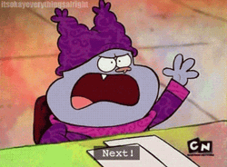 Chowder Throwing Tomato At Panini GIF