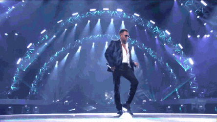 Chris Brown Dancing On Big Stage GIF