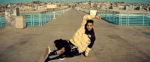 Chris Brown Spinning Moves GIF
