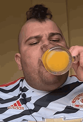 Chris Drinking Juice GIF
