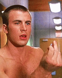 Chris Evans Flicking Fire GIF