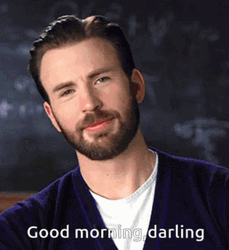 Chris Evans Good Morning Darling GIF | GIFDB.com