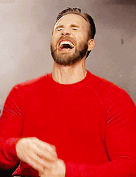 Chris Evans Laughing Hysterically GIF