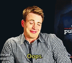 Chris Evans Oops  GIF