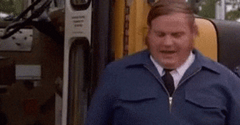 Chris Farley Billy Madison Speaking While Entering Bus GIF