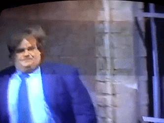 Chris Farley Cartwheel Entrance GIF