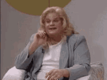 Chris Farley Feeling His Hair GIF