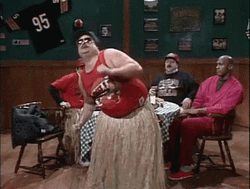 Chris Farley Hawaiian Hula Dance GIF