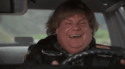 Chris Farley Laughing Then Shocked GIF