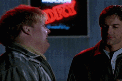 Chris Farley Leaving With Friend GIF