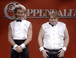 Chris Farley Patrick Swayze SNL GIF