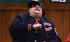 Chris Farley Supports Chicago Cubs GIF