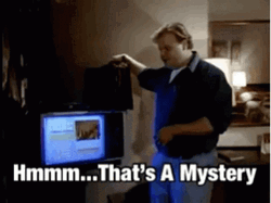 Chris Farley Suspects It's Mystery GIF