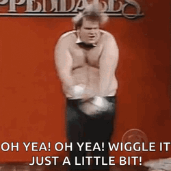 Chris Farley Wiggle Classic Moves GIF