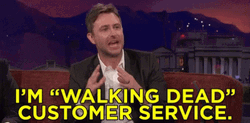 Chris Hardwick Walking Dead Customer Service GIF