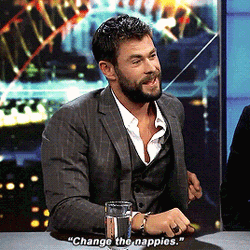 Chris Hemsworth Change Nappies Joke GIF
