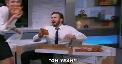 Chris Hemsworth Pizza Party GIF