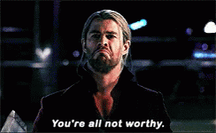 Chris Hemsworth Saying We Are Not Worthy GIF