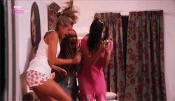 Chris Lilley Friends Match My Freak Giggle Jumping GIF
