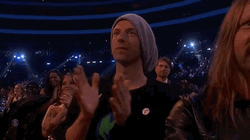 Chris Martin Clapping Hands GIF
