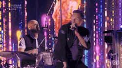 Chris Martin Performing On Concert GIF