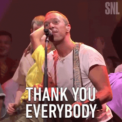 Chris Martin Thank You Everybody GIF