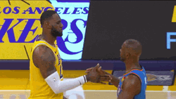 Chris Paul Hugs Lebron James GIF