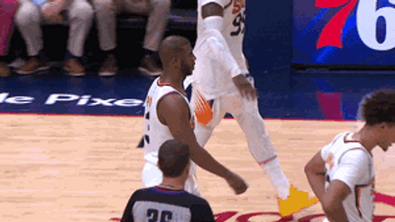 Chris Paul Palm Pat With Teammate GIF