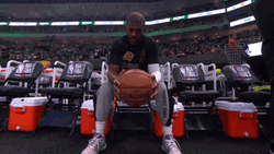 Chris Paul Staring And Dribbling The Ball GIF