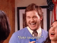 Chris Pratt Fake Laugh GIF