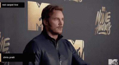 Chris Pratt On Red Carpet At MTV Movie Awards GIF
