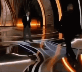 Chris Rock Will Smith Punch Stage Fall GIF