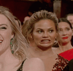 Chrissy Teigen Eek Reaction GIF