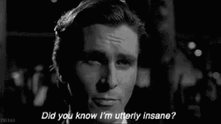 Christian Bale Psycho Utterly Insane GIF