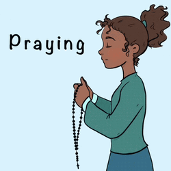 Christian Girl Praying Animation