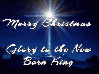 Christian Merry Christmas Bethlehem Star Shining GIF