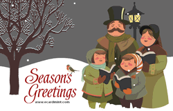 Christian Merry Christmas Choir Family Singing GIF
