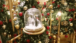 Christian Merry Christmas Winter Snow Globe GIF